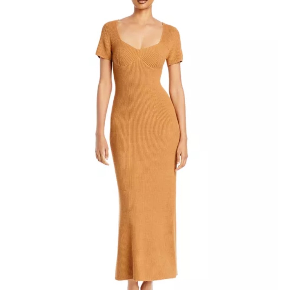 NWT STAUD Camden Ribbed Sweater Dress XL